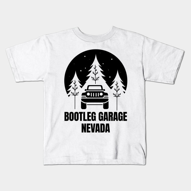Nevada Jeep Kids T-Shirt by BootLeg Garage